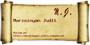 Marzsinyan Judit névjegykártya